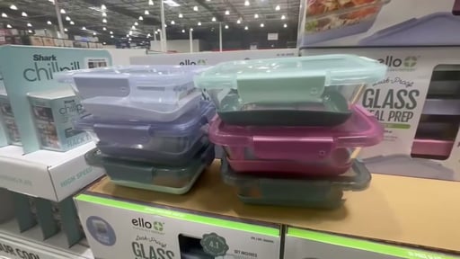 Ello DuraGlass 10-Piece 4.1 Cup Glass Meal Prep Containers