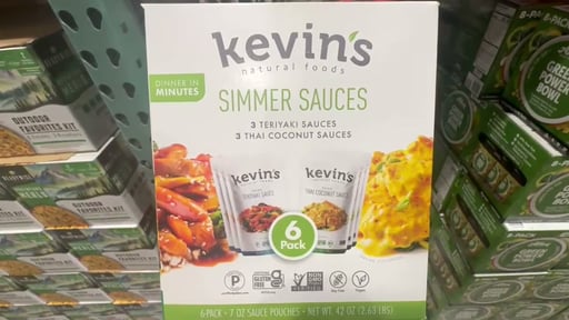 Kevin's Simmer Sauces Coconut/Teriyaki 6/7 oz (2.63 lbs)