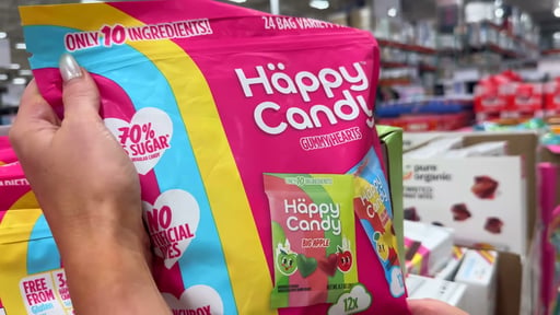 Häppy Candy Gummy Hearts Variety Pack, 24 Bags, 0.7 oz Each