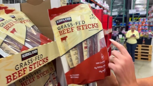 Kirkland Signature Grass Fed Beef Sticks, 12 Count