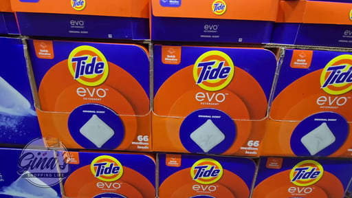 Tide Evo Laundry Detergent Tiles, Original Scent, 66 CT