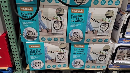 CleverMade Foldable Tote Bag on Wheels