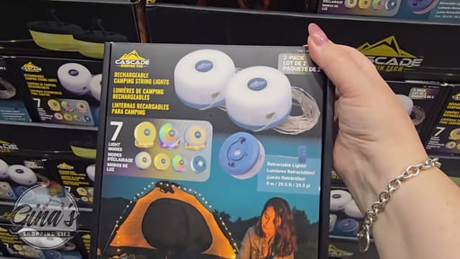 Cascade Mountain Tech 2-Pack Rechargeable Camping String Light