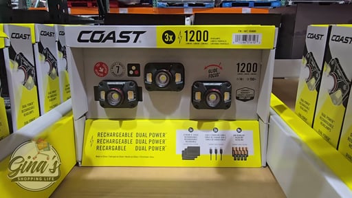 COAST 1200 Lumen Rechargeable Headlamp, 3-Pack