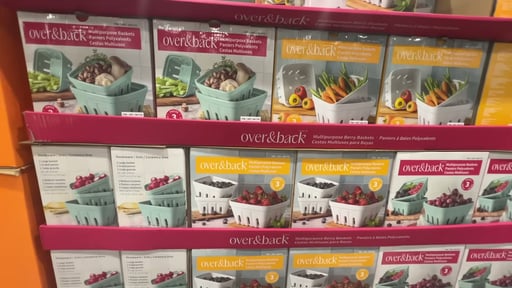 over&back 3-Piece Multipurpose Baskets