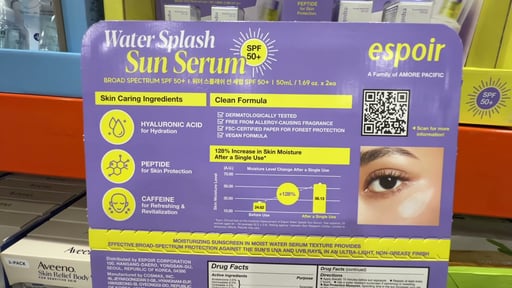 Espoir Water Splash Sun Serum SPF 50+ 1.69oz 2-Pack