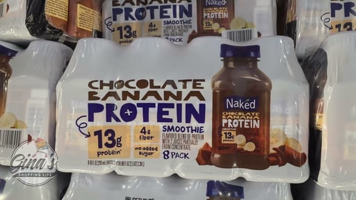 Naked Protein Chocolate Banana Smoothie, 8-Pack, 10 OZ Bottles
