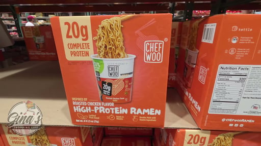Chef Woo Protein Ramen Roasted Chicken Flavor, 8 x 2.5 oz Cups