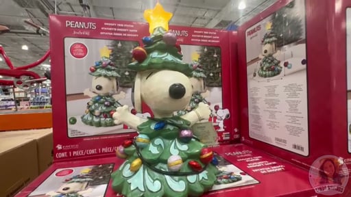 14.7" Snoopy Christmas Tree Figurine by Jim Shore with LED Star