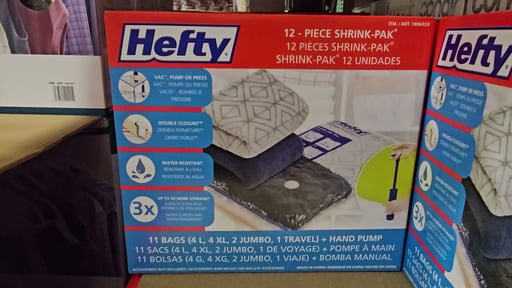 Hefty 12 Piece Shrink-Pak Combo