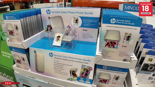 HP Sprocket Select Photo Printer Bundle with 55 Sheets