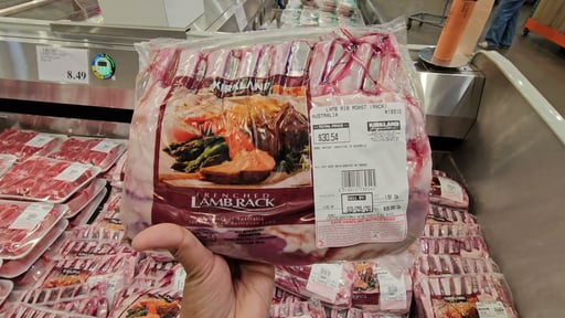 Kirkland Signature Lamb Rib Roast (Rack) Imported Australian per lb