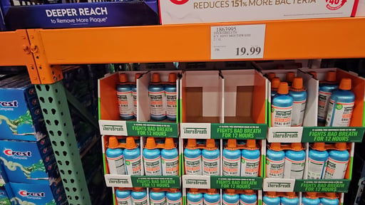 TheraBreath Icy Mint Mouthwash 2 Pack / 1L Each Bottle