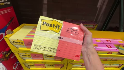 3M Post-it Notes 3" x 3" 24-Pack/2,400 Sheets and 4" x 6" 10-Pack/1,000 Sheets
