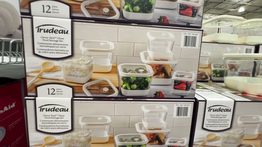 Trudeau 12-Piece Clever Seal Glass Airtight Food Storage Set