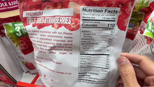 Volupta Premium Freeze Dried Strawberries, 5 oz