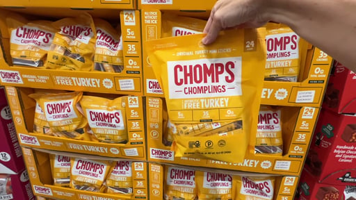 Chomps Turkey Chomplings Mini Meat Sticks 12 oz, 24-Count