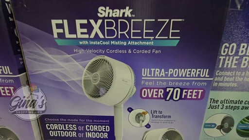 Shark FlexBreeze Cordless Fan with InstaCool Misting Attachment