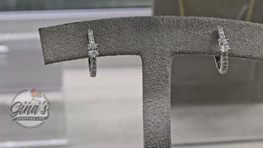 14kt White Gold VS2/I 0.25 ctw Round and Oval Diamond Hoop Earrings