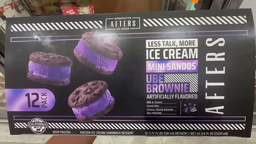 Afters Ice Cream Ube Brownie Mini Sando 12 / 3.72 oz