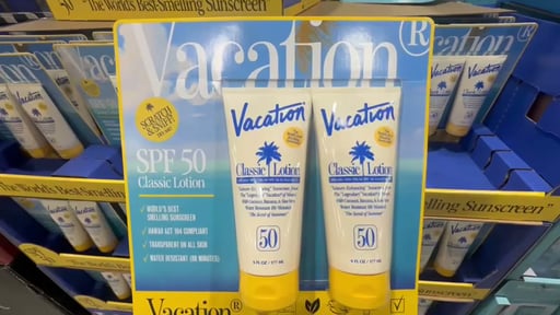 Vacation Classic Lotion SPF 50, 2-Pack of 6 fl oz Bottles with Air Freshener