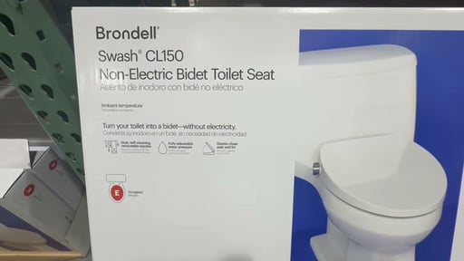 Brondell CL150-EW Elongated Bidet Toilet Seat