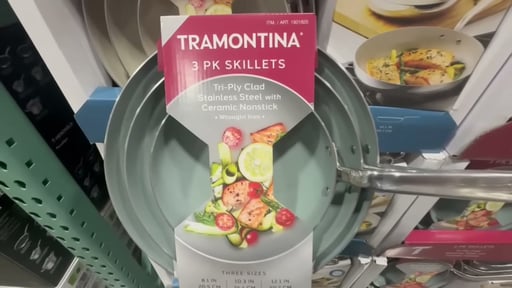 Tramontina 3-Piece Stainless Steel Ceramic Fry Pans