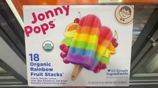 JonnyPops Organic Rainbow Fruit Stack 18 CT 44 Ounces