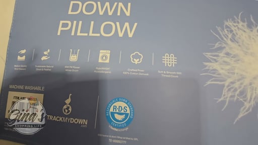 All Down Pillow 500 Thread Count 650 Fill Power WDD