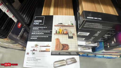 Vision Home Acacia Floating Wood Shelves 2-Pack