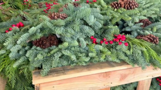 28" Noble Fir Wreath with Cedar Accents