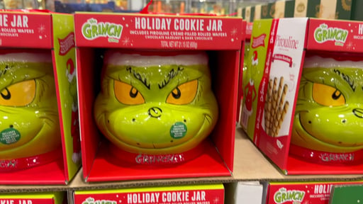 Grinch Holiday Cookie Jar