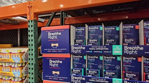 Breathe Right Extra Strength Nasal Strips, Clear, 72 Count