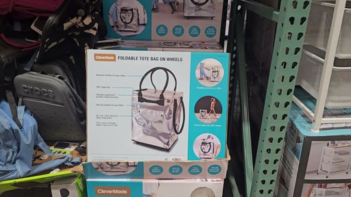 CleverMade Foldable Tote Bag on Wheels