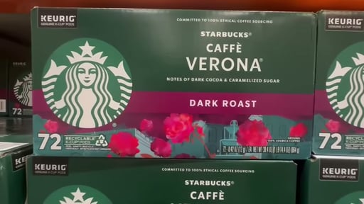 Starbucks Caffè Verona Dark Roast 72 Count K-Cup Pods