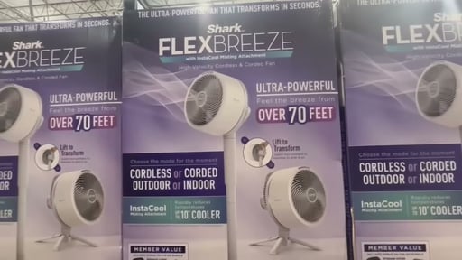 Shark FlexBreeze Cordless Fan with InstaCool Misting Attachment