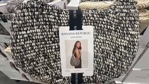 Banana Republic Raffia Tote Bag