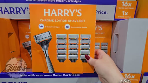 Harry's Chrome Edition Razor 1 Handle, 16 Cartridges