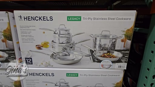 Henckels Tri-Ply Clad Stainless Steel Cookware Set 12-Piece