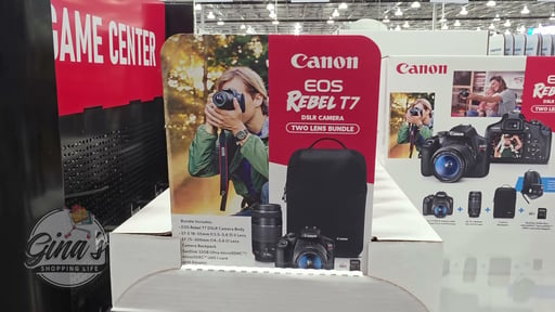 Canon T7 2 Lens Kit DSLR Bundle SS W/SD Card and Backpack