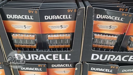 Duracell Alkaline Batteries 9 Volt 8 Pack Carded